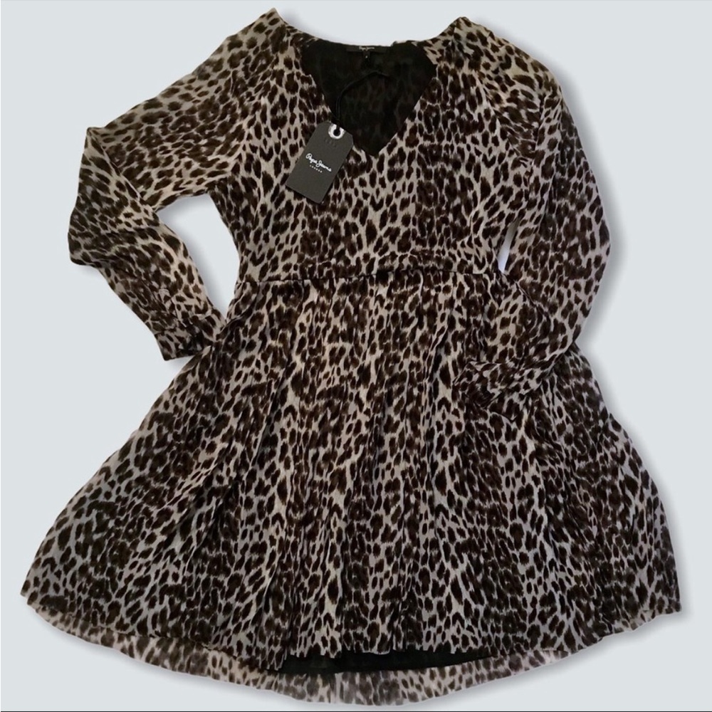 Women Pepe Jeans Dress Animal Print size Medium New with tag